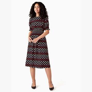 Kate Spade | Orchard Puff-sleeve Blaire Midi Dress | Size XS